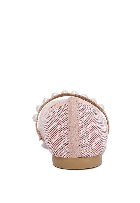 Sassie Pearl Embellished Ballerina Flats HOUSE OF SHE