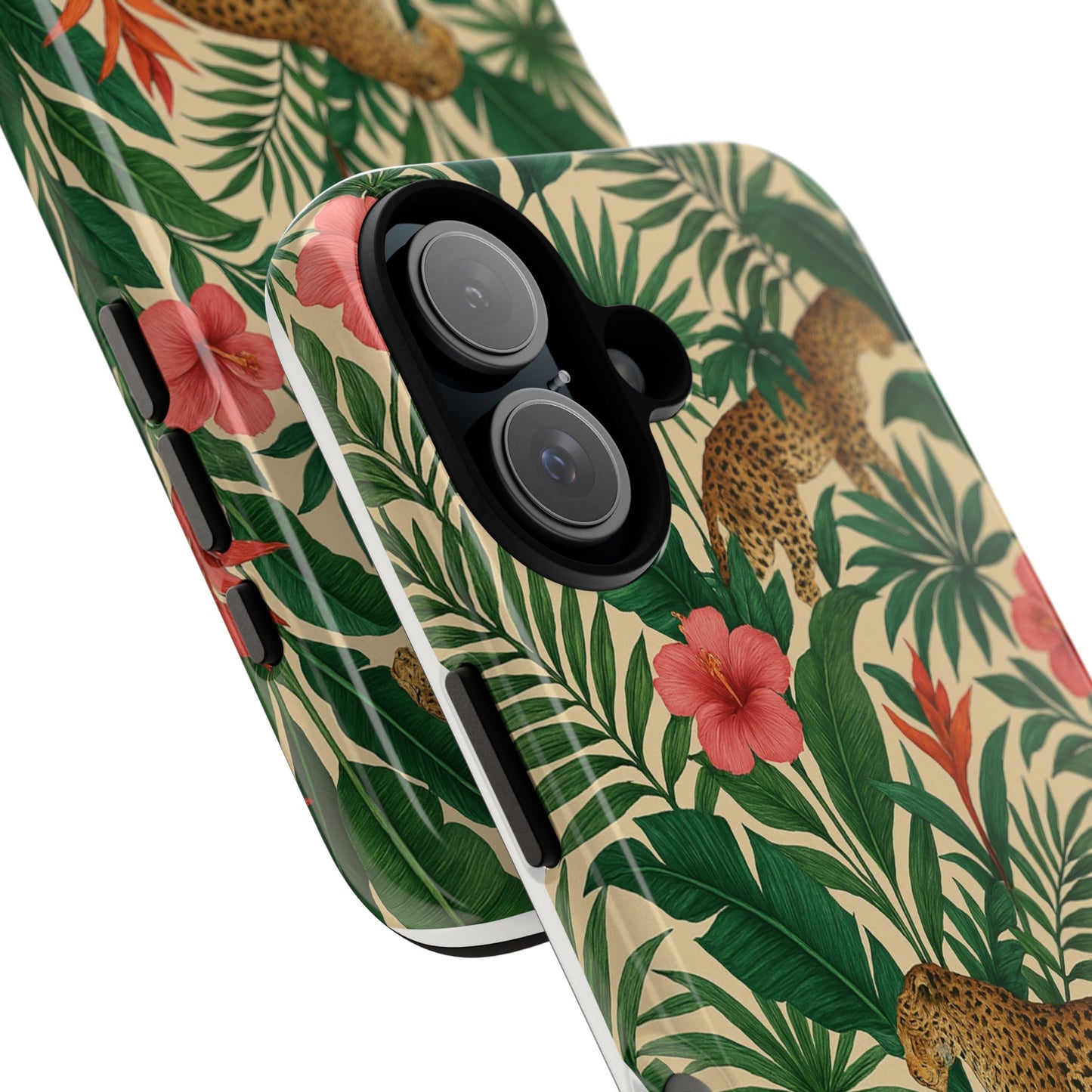Tough Phone Case with Jungle Leopard Design