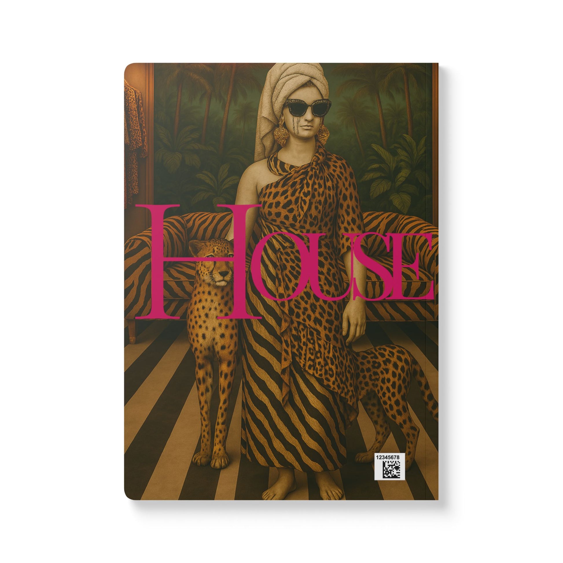 Chic Softcover Journal - 'of SHE HOUSE' Design with Inside Prints - HOUSE OF SHE