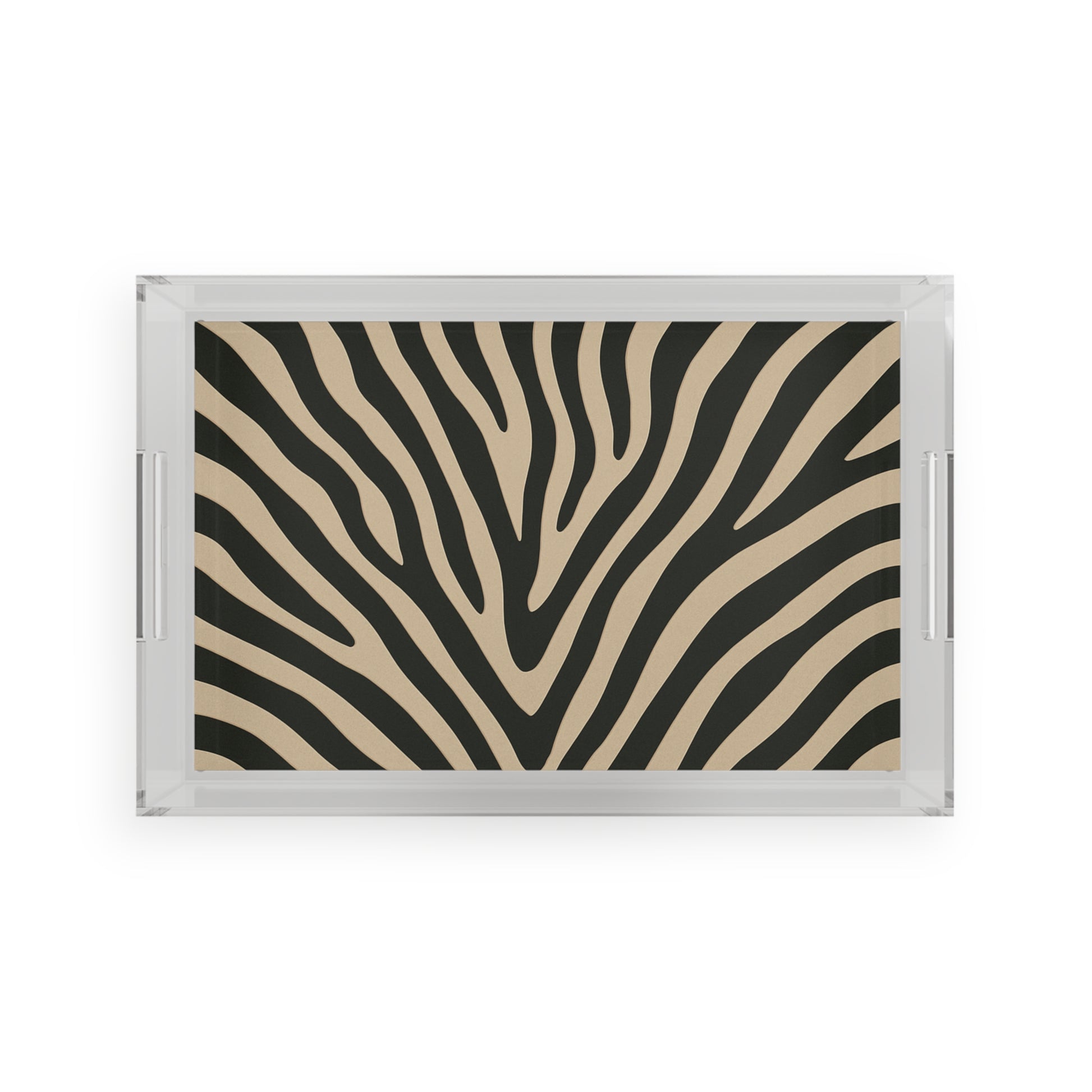 Zebra Print Acrylic Serving Tray - HOUSE OF SHE