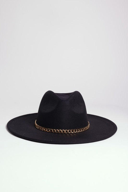 Taki Chain Fedora Classic Hat HOUSE OF SHE