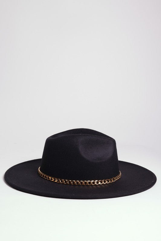 Taki Chain Fedora Classic Hat HOUSE OF SHE