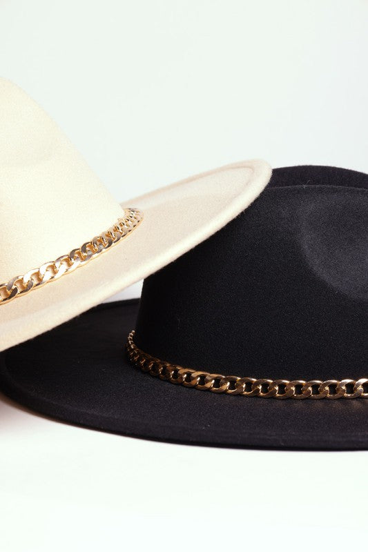 Taki Chain Fedora Classic Hat HOUSE OF SHE