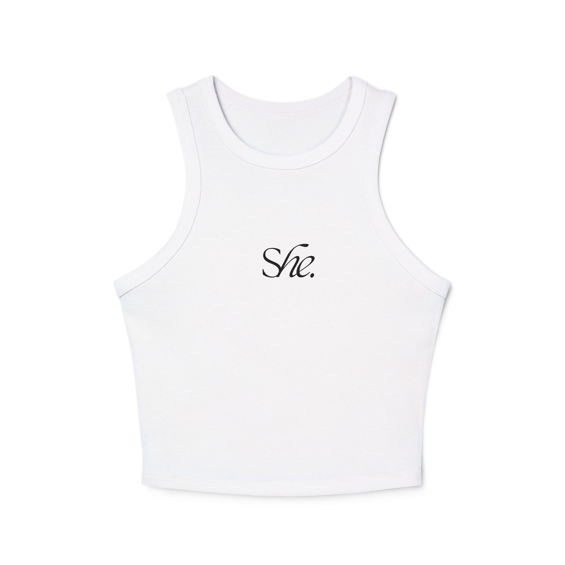 She. Women's Micro Rib Racer Tank Top - Stylish & Comfortable for Everyday Wear - HOUSE OF SHE