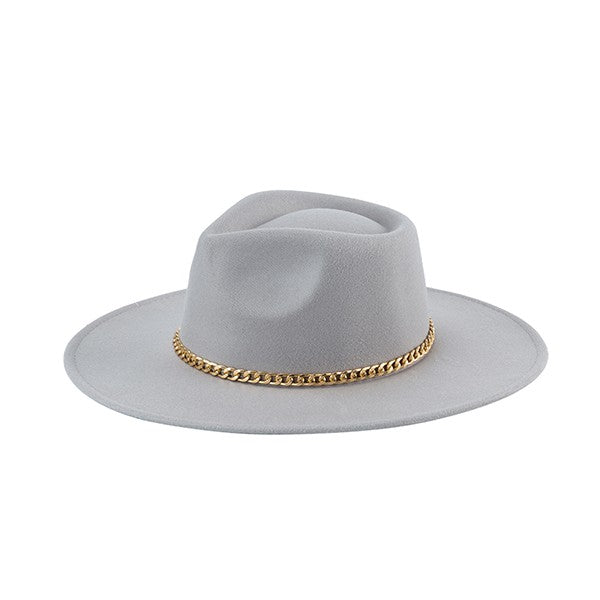 Taki Chain Fedora Classic Hat HOUSE OF SHE