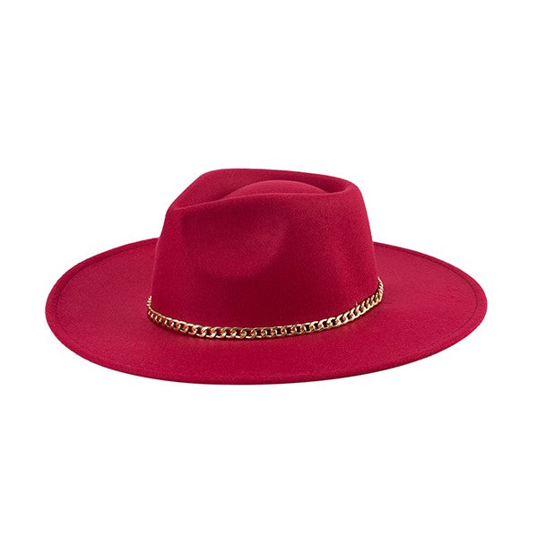 Taki Chain Fedora Classic Hat HOUSE OF SHE
