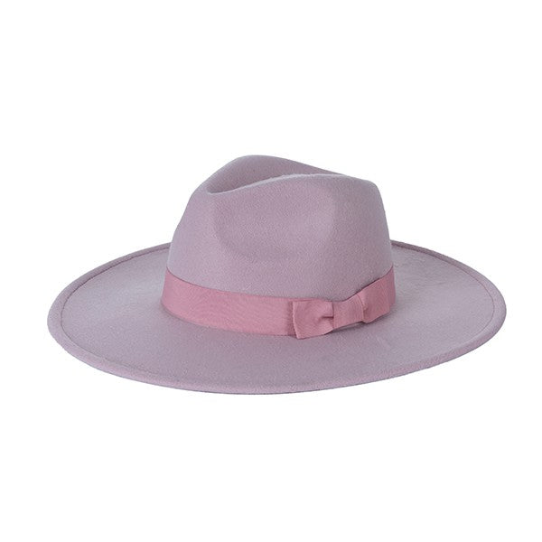 Sia Brim Ribbon Fedora Hat - HOUSE OF SHE