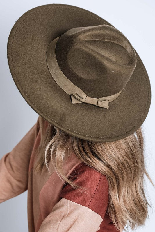 Sia Brim Ribbon Fedora Hat - HOUSE OF SHE