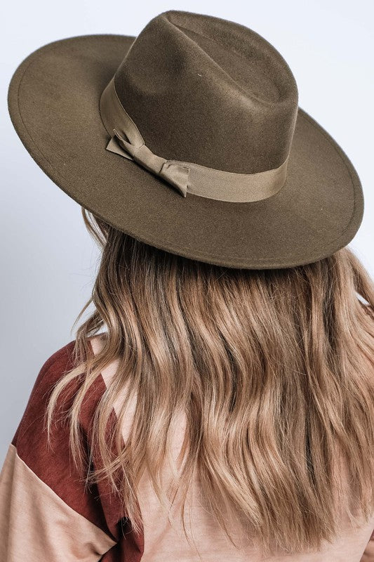 Sia Brim Ribbon Fedora Hat - HOUSE OF SHE