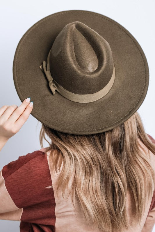 Sia Brim Ribbon Fedora Hat - HOUSE OF SHE