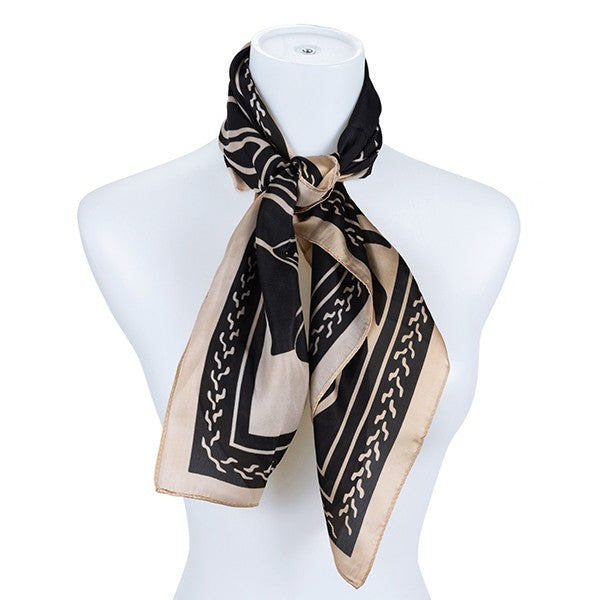 NEUTRAL TONE SILK SCARF HOUSE OF SHE