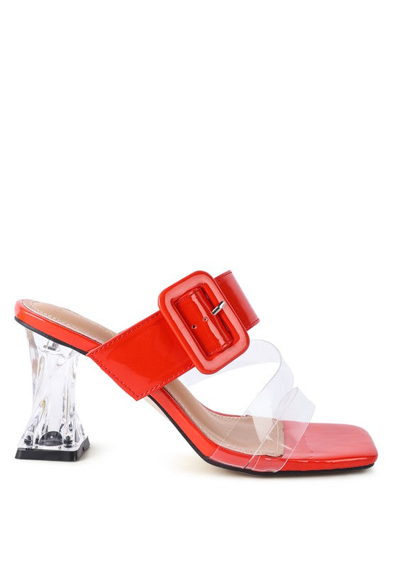 City Girl Printed Mule Heels  HOUSE OF SHE
