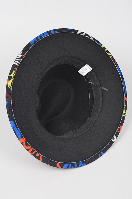 Graffiti Felt Blend Fedora - HOUSE OF SHE