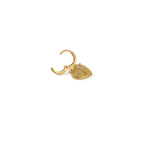 Gold Heart Earring | Stylish Heart Earring | HOUSE OF SHE