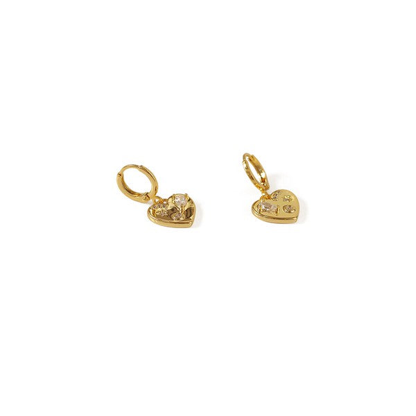 Gold Heart Earring | Stylish Heart Earring | HOUSE OF SHE