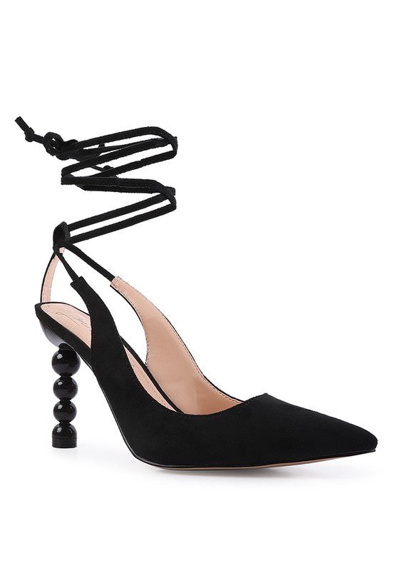 Spiced Faux Suede Heels  HOUSE OF SHE