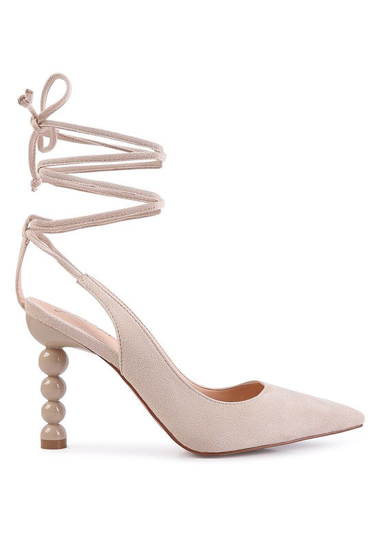 Spiced Faux Suede Heels  HOUSE OF SHE