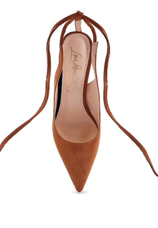 Spiced Faux Suede Heels  HOUSE OF SHE