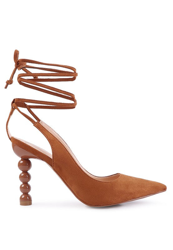 Spiced Faux Suede Heels  HOUSE OF SHE