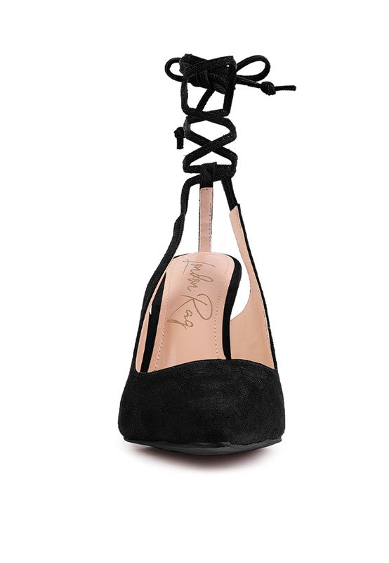 Spiced Faux Suede Heels  HOUSE OF SHE