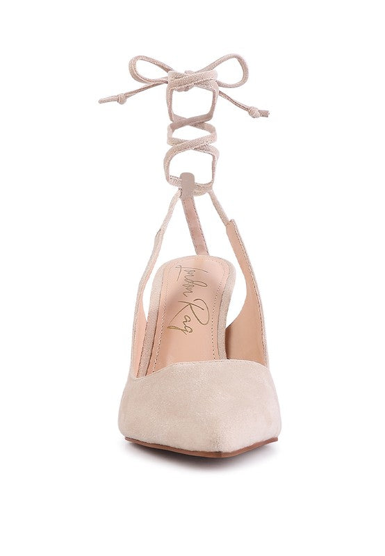 Spiced Faux Suede Heels  HOUSE OF SHE