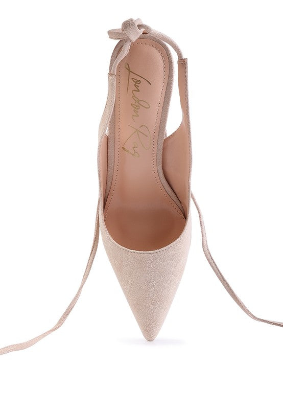 Spiced Faux Suede Heels  HOUSE OF SHE