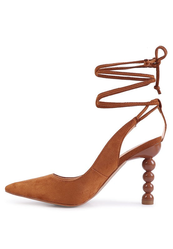 Spiced Faux Suede Heels  HOUSE OF SHE