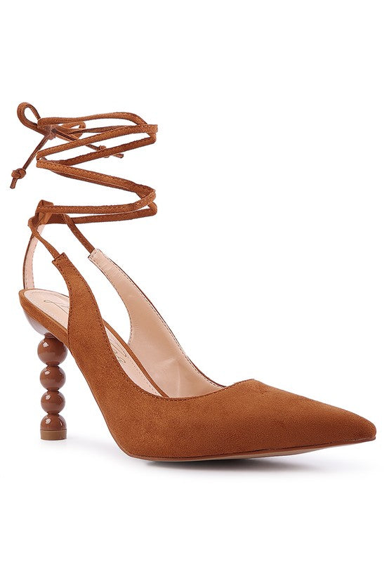 Spiced Faux Suede Heels  HOUSE OF SHE