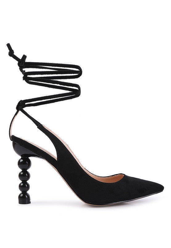 Spiced Faux Suede Heels  HOUSE OF SHE