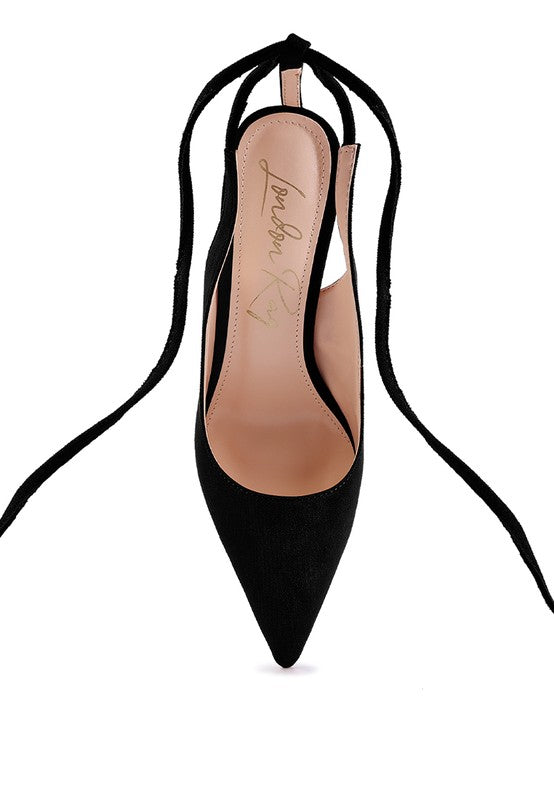 Spiced Faux Suede Heels  HOUSE OF SHE