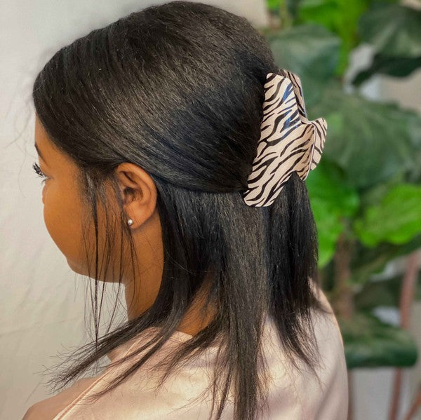 Muted Zebra Print Hair Clip Claw HOUSE OF SHE