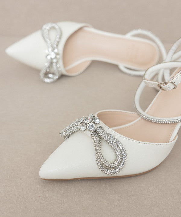 OASIS SOCIETY Chelsea - Bow Front Kitten Heel - HOUSE OF SHE