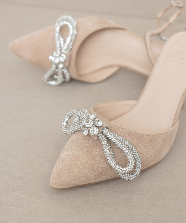 OASIS SOCIETY Chelsea - Bow Front Kitten Heel - HOUSE OF SHE
