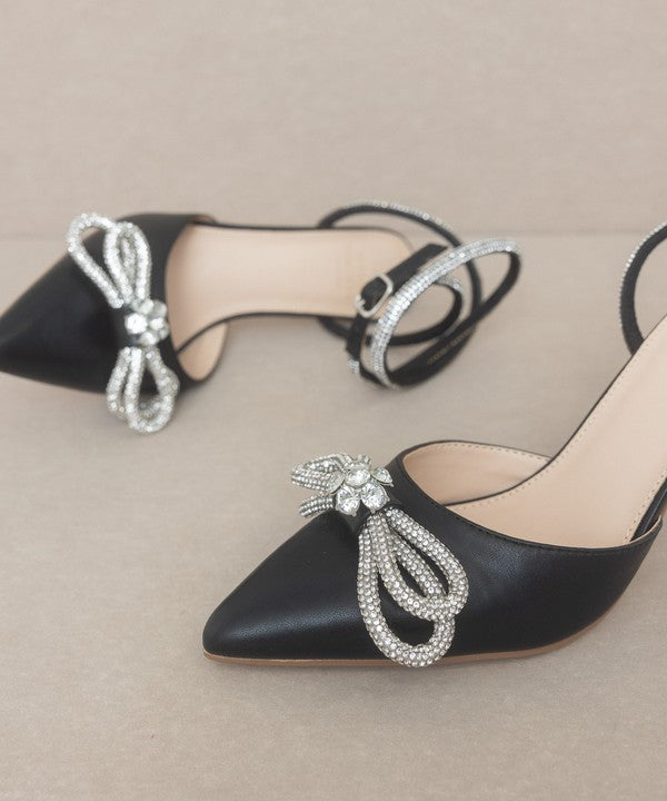 OASIS SOCIETY Chelsea - Bow Front Kitten Heel - HOUSE OF SHE