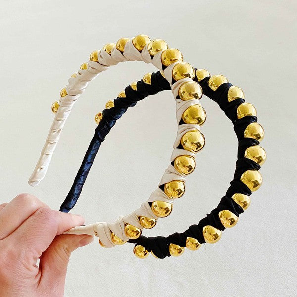 Emily Satin Wrapped Headband HOUSE OF SHE