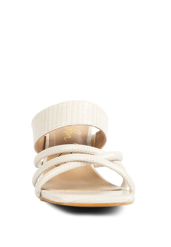 Chiri Criss Cross Strap Spool Heels  HOUSE OF SHE