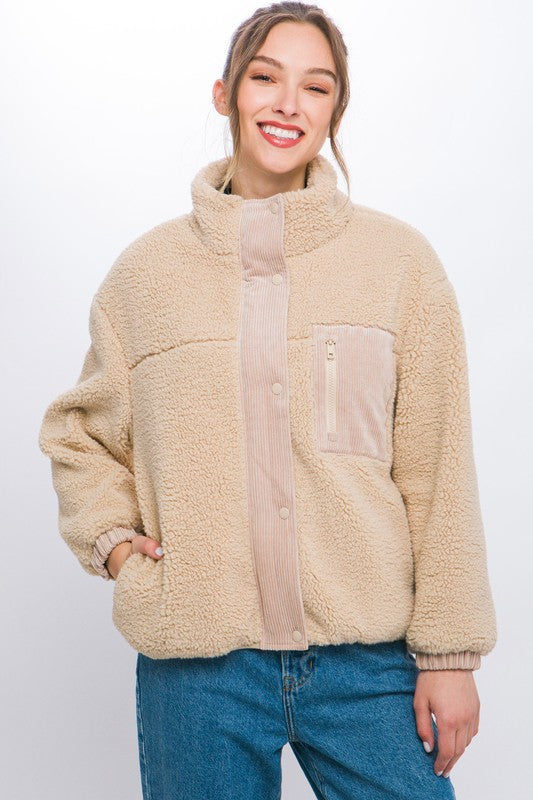 Sherpa Puffer Jacket HOUSE OF SHE