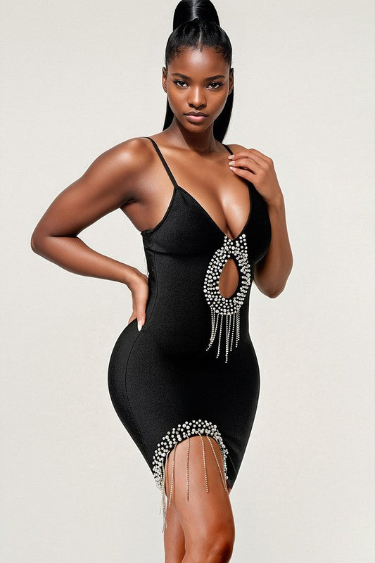 Show Stopping Bandage Mini Dress HOUSE OF SHE