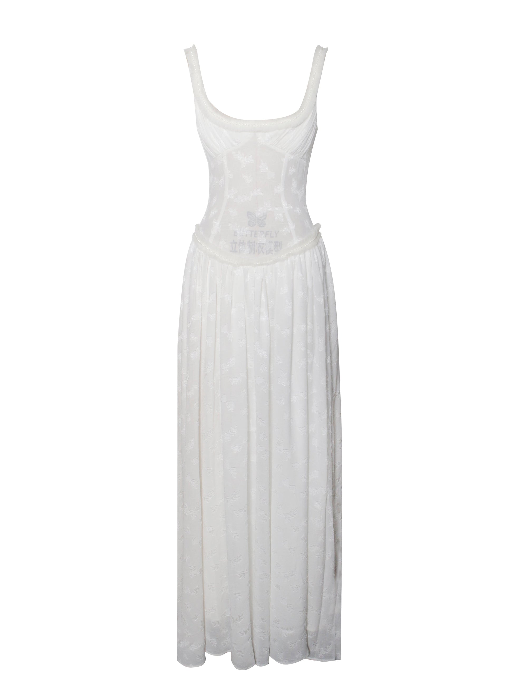 Lissa White High Slit Maxi Dress - HOUSE OF SHE