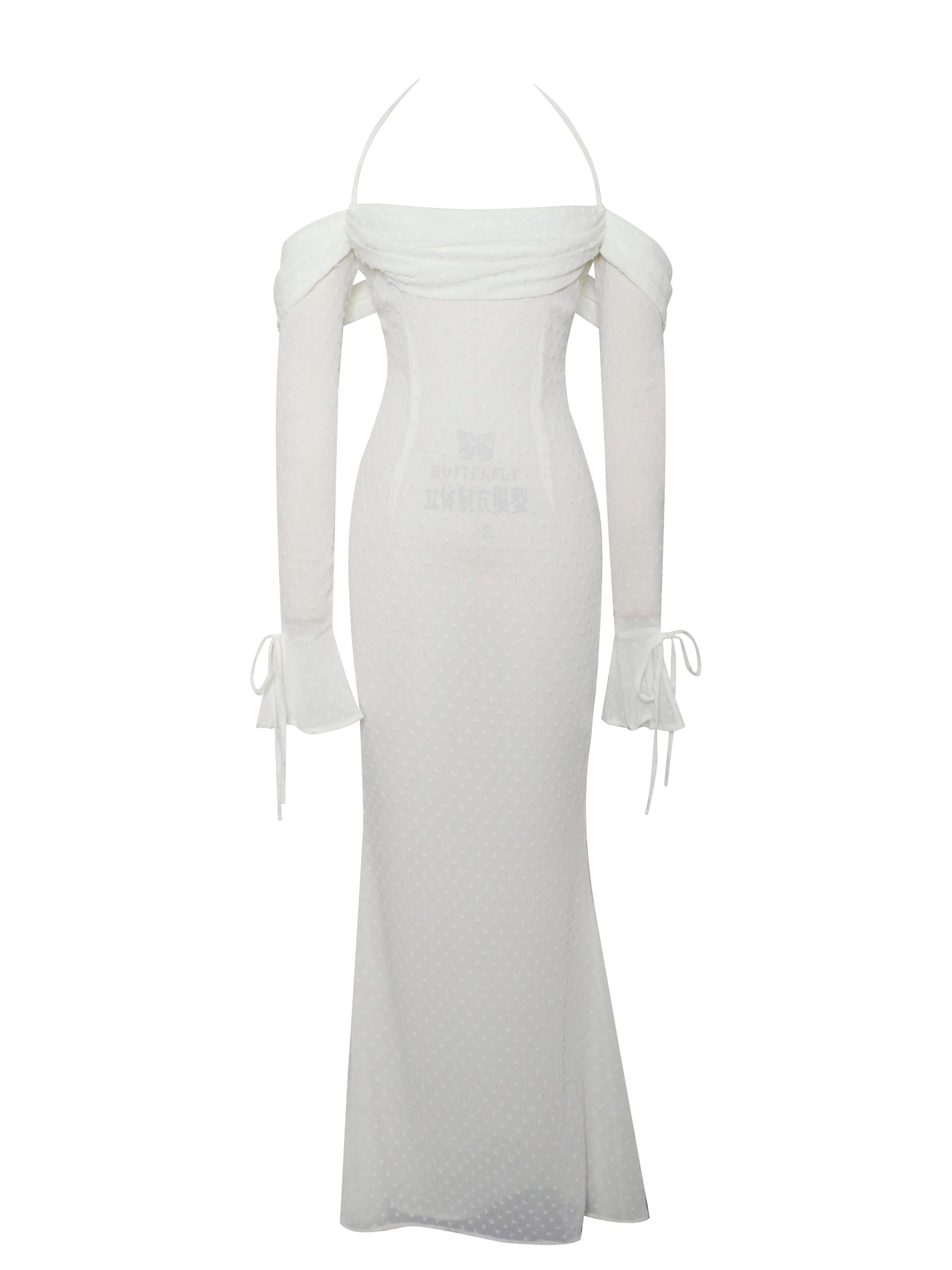 Kaia Long Sleeve Off Shoulder Maxi Dress - HOUSE OF SHE