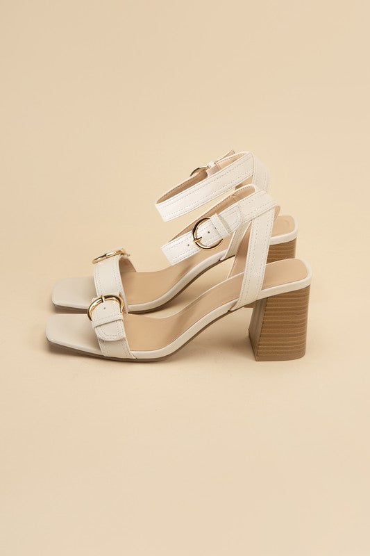 TREATY-S Buckle Sandal Heel HOUSE OF SHE