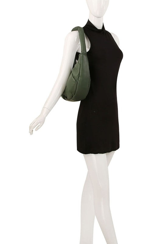 Cleo Puffy Woven Hobo Shoulder Bag HOUSE OF SHE