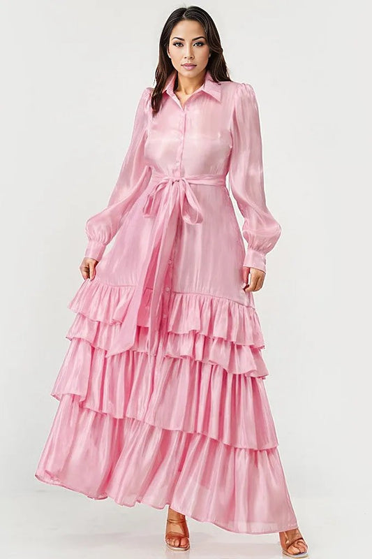 Aurora Tiered Elegance Full Maxi Dress