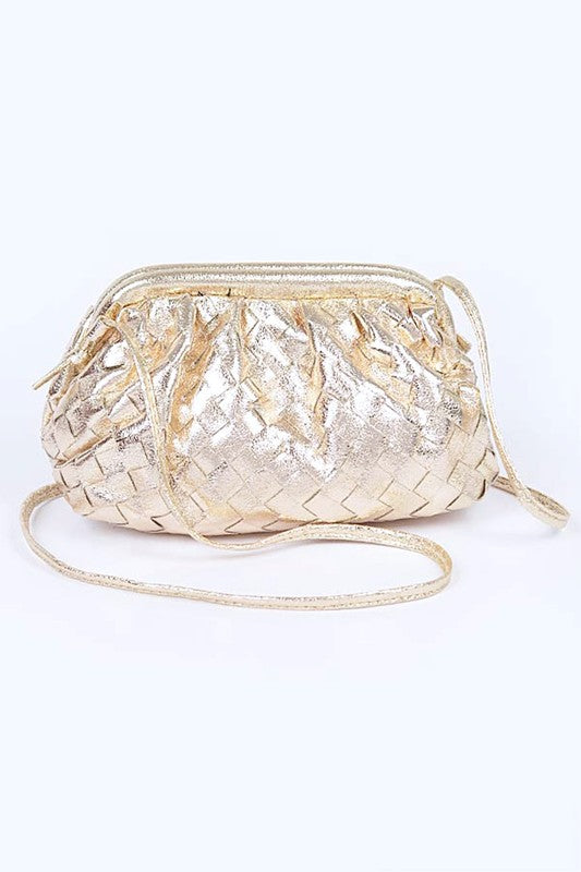 Metallic Weaved Soft Swing Bag - HOUSE OF SHE