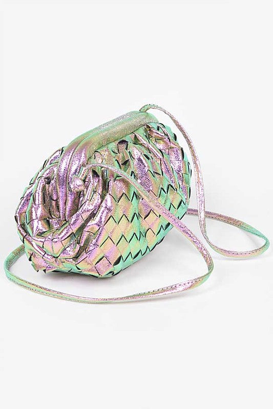 Metallic Weaved Soft Swing Bag - HOUSE OF SHE