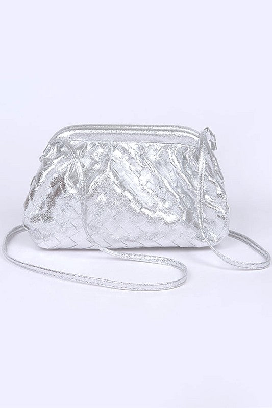 Metallic Weaved Soft Swing Bag - HOUSE OF SHE