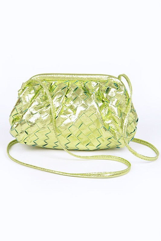 Metallic Weaved Soft Swing Bag - HOUSE OF SHE