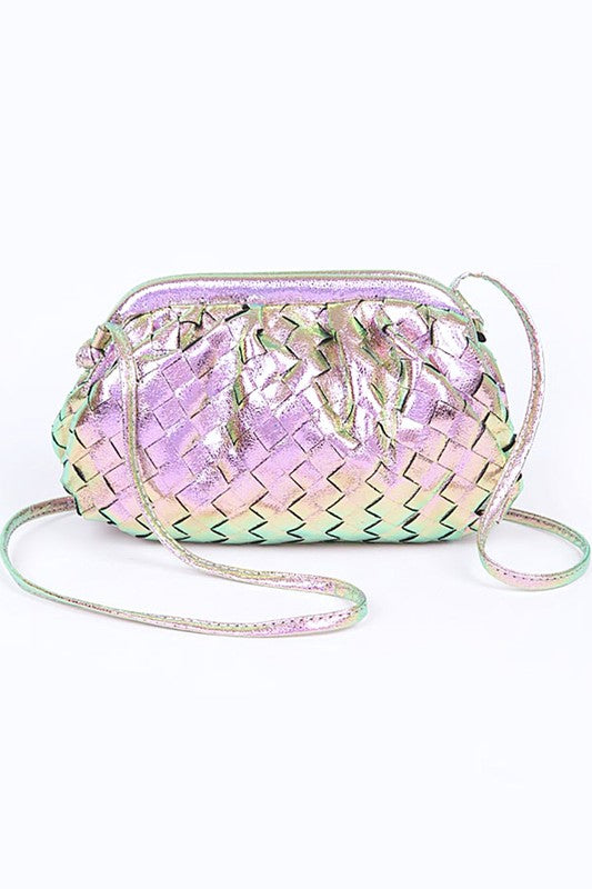 Metallic Weaved Soft Swing Bag - HOUSE OF SHE