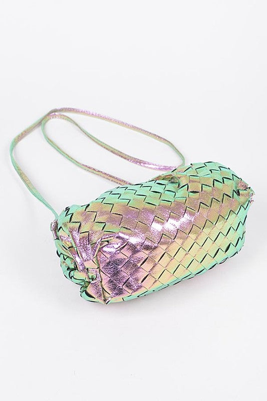 Metallic Weaved Soft Swing Bag - HOUSE OF SHE