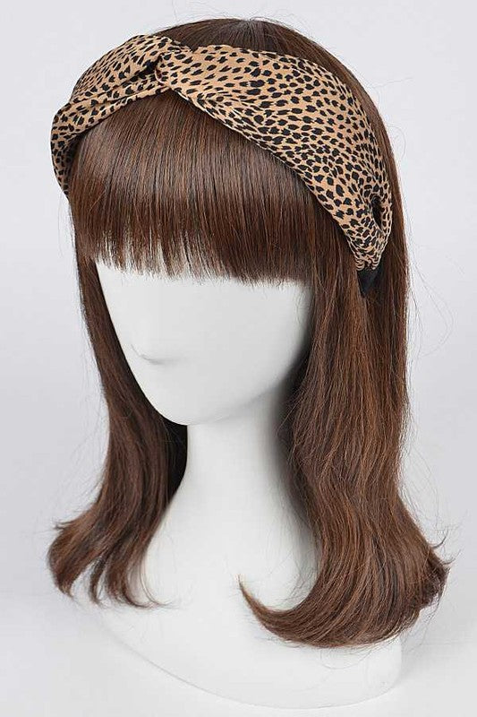 Animal Printed Top Knot Headband Set 3PCS SET HOUSE OF SHE